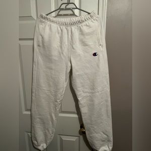White Champion sweatpants